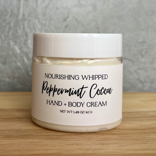 Peppermint Cocoa Nourishing Whipped Hand + Body Cream